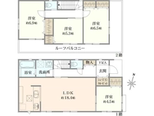 【神奈川県/横浜市金沢区富岡西】金沢区富岡西2丁目　新築戸建2号棟（全2棟） 間取り図