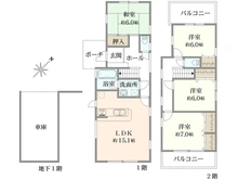 【神奈川県/横浜市磯子区磯子】磯子区磯子7丁目　中古戸建 間取り図