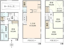 【神奈川県/横浜市戸塚区矢部町】戸塚区矢部町　中古戸建 間取り図