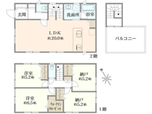 【神奈川県/横浜市西区元久保町】西区元久保町　新築戸建　2号棟 間取り図