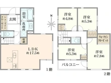【神奈川県/横浜市泉区和泉中央南】泉区和泉中央南5丁目　新築戸建 間取り図