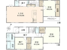 【神奈川県/横浜市南区別所】南区別所6丁目　新築戸建　2号棟（全2棟） 間取り図