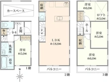 【神奈川県/横浜市戸塚区矢部町】戸塚区矢部町　中古戸建 間取り図