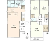 【神奈川県/横浜市緑区東本郷】横浜市緑区東本郷（2号棟） 間取り図