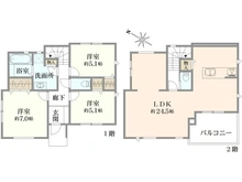 【神奈川県/横浜市港南区笹下】港南区笹下3丁目　新築戸建 間取り図