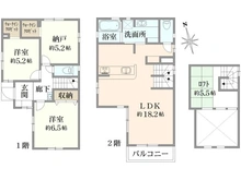 【神奈川県/茅ヶ崎市高田】茅ヶ崎市高田3丁目　新築戸建 間取り図