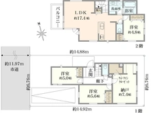 【神奈川県/横浜市栄区小山台】横浜市栄区小山台2丁目　新築戸建　1号棟/全2棟 間取り図