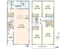 【神奈川県/相模原市中央区上溝】相模原市中央区上溝7丁目 新築戸建2号棟/全3棟 間取り図