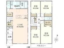 【神奈川県/相模原市中央区上溝】相模原市中央区上溝7丁目 新築戸建3号棟/全3棟 間取り図