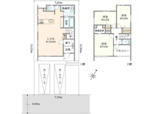 【神奈川県/藤沢市辻堂東海岸】藤沢市辻堂東海岸3丁目 新築戸建て No.1/全2区画 間取り図