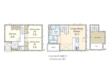 【神奈川県/茅ヶ崎市小和田】茅ヶ崎市小和田1丁目　中古戸建 間取り図