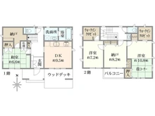 【神奈川県/藤沢市亀井野】藤沢市亀井野3丁目　中古戸建 間取り図