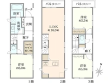 【東京都/新宿区北新宿】新宿区北新宿二丁目　新築戸建て 間取り図