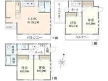 【東京都/渋谷区本町】渋谷区本町3丁目　戸建 間取り図