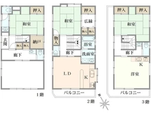 【東京都/豊島区池袋本町】豊島区池袋本町2丁目戸建 間取り図