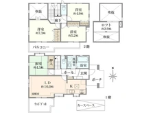 【東京都/三鷹市井口】三鷹市井口3丁目　戸建 間取り図