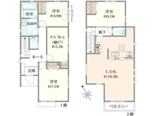 【東京都/三鷹市大沢】三鷹市大沢4丁目　戸建 間取り図