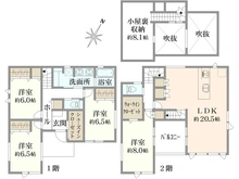 【神奈川県/横浜市緑区長津田】横浜市緑区長津田1丁目 新築戸建 間取り図