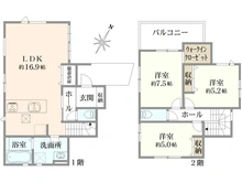 【東京都/西東京市栄町】西東京市栄町2丁目　新築戸建て 間取り図