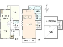 【東京都/西東京市北原町】西東京市北原町1丁目　新築戸建 間取り図