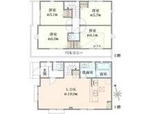 【東京都/調布市多摩川】調布市多摩川6丁目　1号棟 間取り図