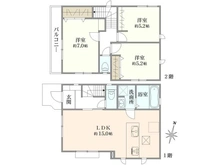 【東京都/調布市深大寺北町】調布市深大寺北町5期　新築戸建　1号棟 間取り図