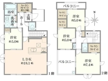【東京都/稲城市東長沼】プラウドシーズン稲城南山 間取り図