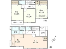【東京都/調布市八雲台】調布市八雲台一丁目　中古戸建 間取り図