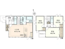 【東京都/調布市調布ケ丘】セキュレア調布ヶ丘3丁目　2号地 間取り図