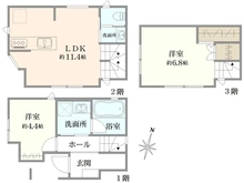 【東京都/調布市国領町】調布市国領町八丁目　中古戸建て 間取り図