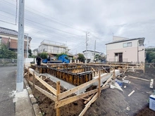 【東京都/調布市調布ケ丘】調布ヶ丘3丁目　新築戸建　A号棟 建築中の外観：全2区画。手前側