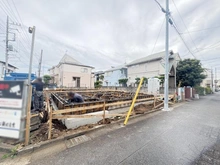 【東京都/調布市調布ケ丘】調布ヶ丘3丁目　新築戸建　A号棟 建築中の外観：全2区画。手前側