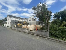 【東京都/調布市深大寺北町】調布市深大寺北町7丁目　新築戸建　1号棟 現地（建築前）：全2区画（1号棟は左側）