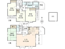 【東京都/調布市染地】プラウドシーズン調布 間取り図