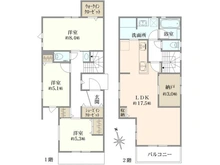 【東京都/調布市八雲台】調布市八雲台1丁目新築戸建　No.2 間取り図