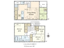 【東京都/世田谷区等々力】世田谷区等々力5丁目中古戸建 間取り図