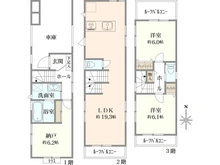 【東京都/武蔵野市境】武蔵野市境5丁目　戸建 間取り図