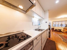 【東京都/世田谷区等々力】世田谷区等々力一丁目中古戸建 キッチン：食洗器あり、勝手口あり
