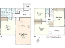 【東京都/町田市大蔵町】町田市大蔵町　中古戸建 間取り図