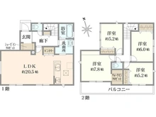 【東京都/町田市三輪緑山】町田市三輪緑山2丁目　新築戸建 間取り図