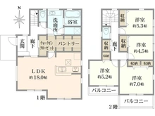 【東京都/町田市能ヶ谷】町田市能ヶ谷6丁目　新築戸建1号棟 間取り図