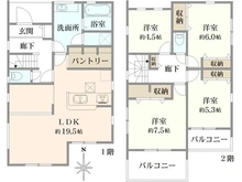 【東京都/町田市能ヶ谷】町田市能ヶ谷6丁目　新築戸建2号棟 間取り図