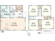 【東京都/町田市南大谷】町田市南大谷7丁目　新築戸建2号棟 間取り図