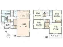 【東京都/町田市南大谷】町田市南大谷7丁目　新築戸建3号棟 間取り図