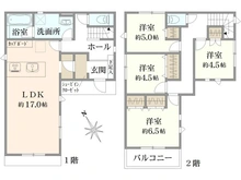 【東京都/町田市南大谷】町田市南大谷7丁目　新築戸建5号棟 間取り図