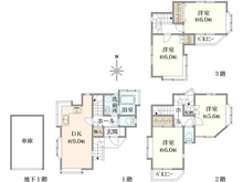 【神奈川県/川崎市麻生区東百合丘】川崎市麻生区東百合丘2丁目　中古戸建 間取り図