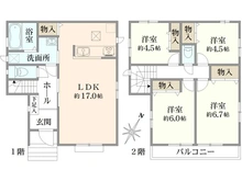 【東京都/町田市成瀬台】町田市成瀬台一丁目新築戸建B号棟 間取り図