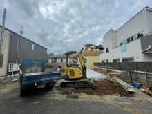 【神奈川県/川崎市麻生区百合丘】川崎市麻生区百合ヶ丘三丁目　新築戸建 建築中の外観