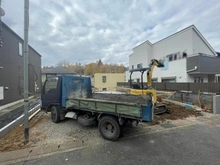 【神奈川県/川崎市麻生区百合丘】川崎市麻生区百合ヶ丘三丁目　新築戸建 建築中の外観