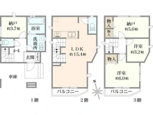 【神奈川県/横浜市港北区小机町】港北区小机町　新築戸建　B号棟/全2棟 間取り図